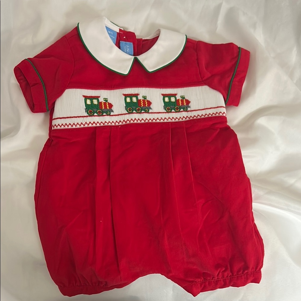 a.n.a Red and White Baby Romper